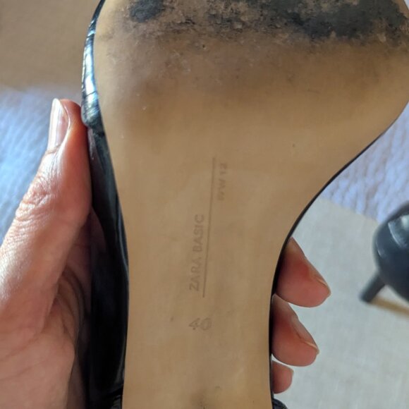 Zara Fall/Winter 2012 - black pointy high heels with ankle strap - Size 40 - Picture 3 of 7